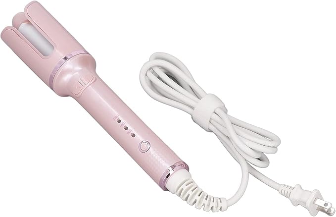Generic Negative Ion Hair Curler 54W 3 Levels Temperature Adjustment Auto Shut Off Hair Curling Iron for Women Pink