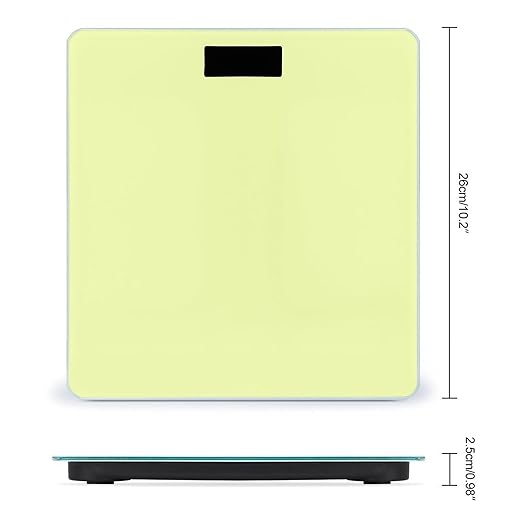 Smart Scale for Body Weight Automatic Switch Digital Bathroom Weighing Scale Yellow