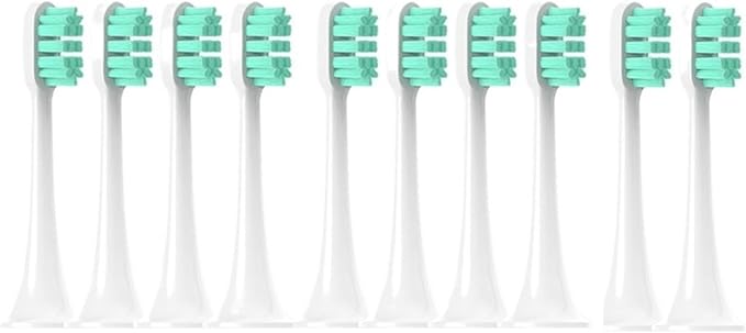 Hot Replacement Brush HeadsCompatible for Xiaomi Mijia T300/T500/T700 for Electric Toothbrushes with Caps Sealed Package Soft(10Green)