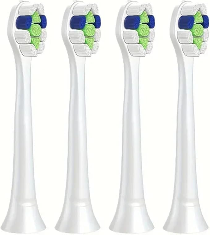 Compatible for Ph Soni Care W2 Optimal White H6063/67 Replacement Brush Heads Diamond Clean 3 6 9 Series Electric Toothbrush(4PCS)