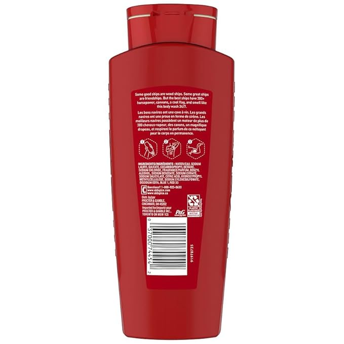 Old Spice Captain Scent of Bergamot Body Wash 21 fl oz - Pack of 4