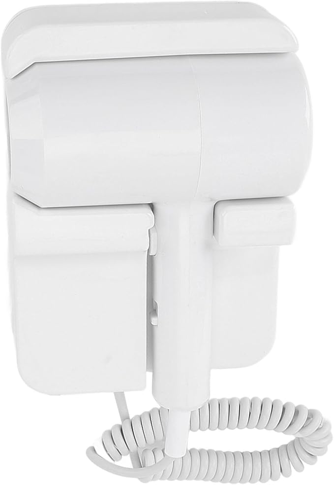 Generic Powerful 1300W Hair Dryer with Mount Brushless Motor Intelligent Temperature Control Quiet Operation ABS Hotel Blow Dryer for Bathroom (US Plug 110V)