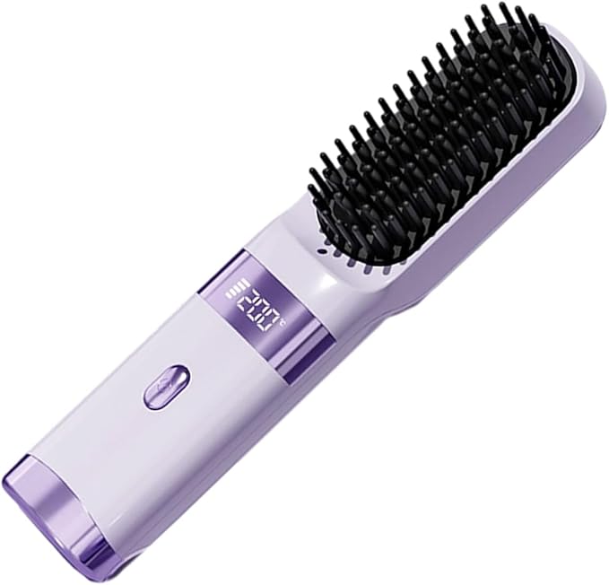 Portable Curling Iron Adjustable Temperature with LCD Display for Home Hair Styling and Travel Use Long Battery Life Curling Iron Portable with Adjustable Heat LCD Screen for Home Styling and Travel