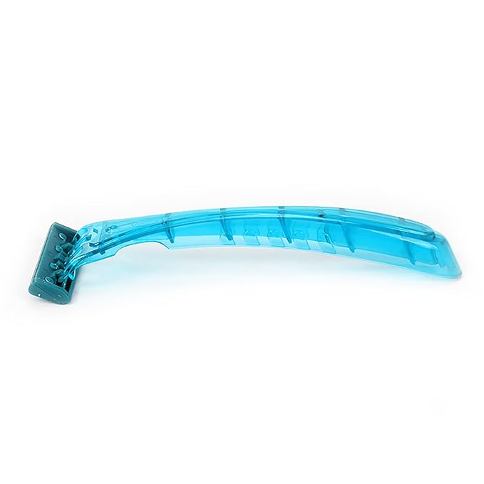 100 Pack Disposable Razors Individually Wrapped Razors Bulk Twin Stainless Steel Blade Razors for Hotel Travel Airbnb Homeless (Blue)