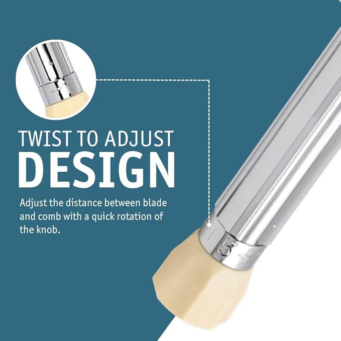 MERKUR Progress 500 Adjustable Double Edge Safety Razor - Standard Handle Adjustable Razor With Dial Made in Germany Plastic-Free Closed Comb Straight Bar