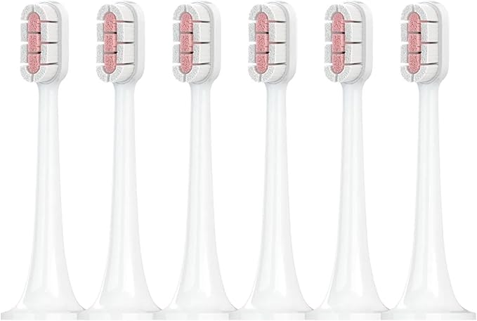 Compatibility for Xiaomi Toothbrush Head T300/T500 Mijia DDYS01SKS/MES601/T700 Replacement MES602/604(New Clean PK 6 Pcs)