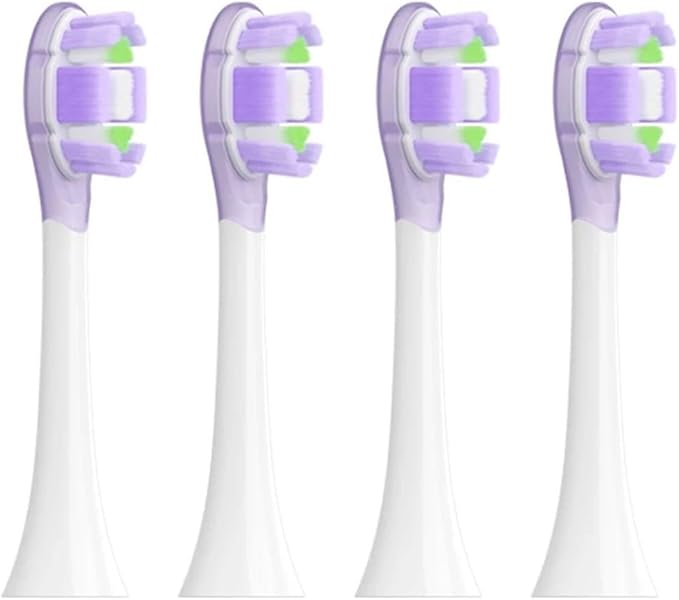 4/8PCS Replacement Brush Heads for Electric Toothbrush(4 pcs Purple)