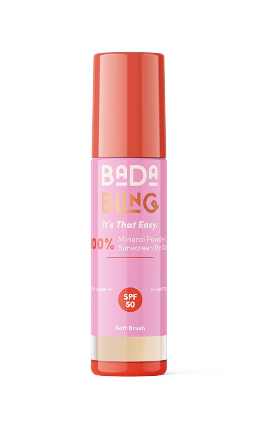 Bada Boom Bada Bling Shimmer Mineral Translucent Sunscreen Powder Brush on SPF 50 and Sparkles