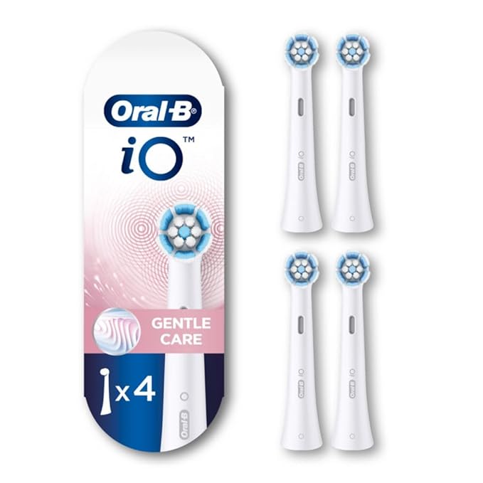 Oral-B iO Series Gentle Care Electric Toothbrush Replacement Brush Heads for an Oral-B Electric Toothbrush 4 Count White