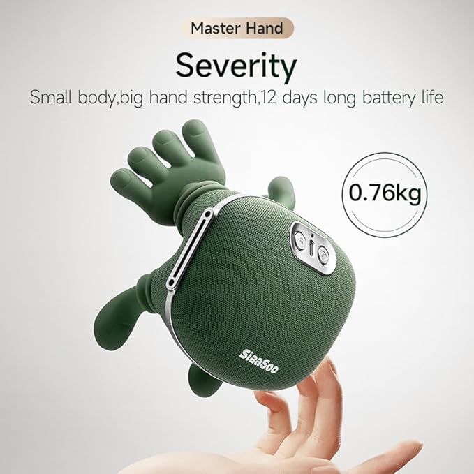 2026 Siaasoo Neck Massager with Hands-3-Level Adjustable Intensity (Genuine OEM- Patent Pending)-Shiatsu Neck and Back Massager Electric Deep Tissue 4D Kneading Massage Bionic Relaxation Massager