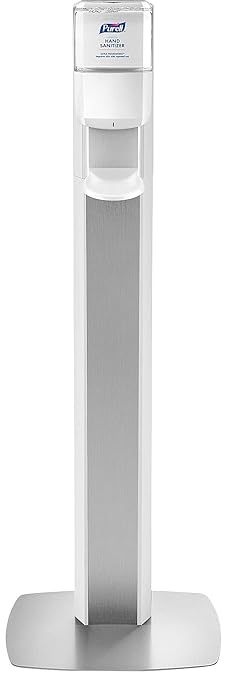 PURELL MESSENGER Floor Stand with ES8 Automatic Dispenser White (Pack of 1) - 7308-DS-SLV