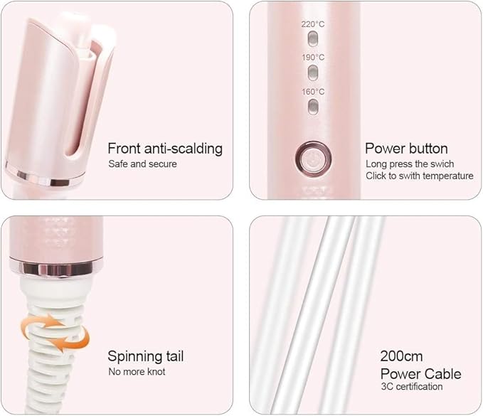 Automatic Hair Curler Ceramic Auto Rotate Curling Iron Long-Lasting Hair Styling Temperature Hair Care Electric Hair Curler