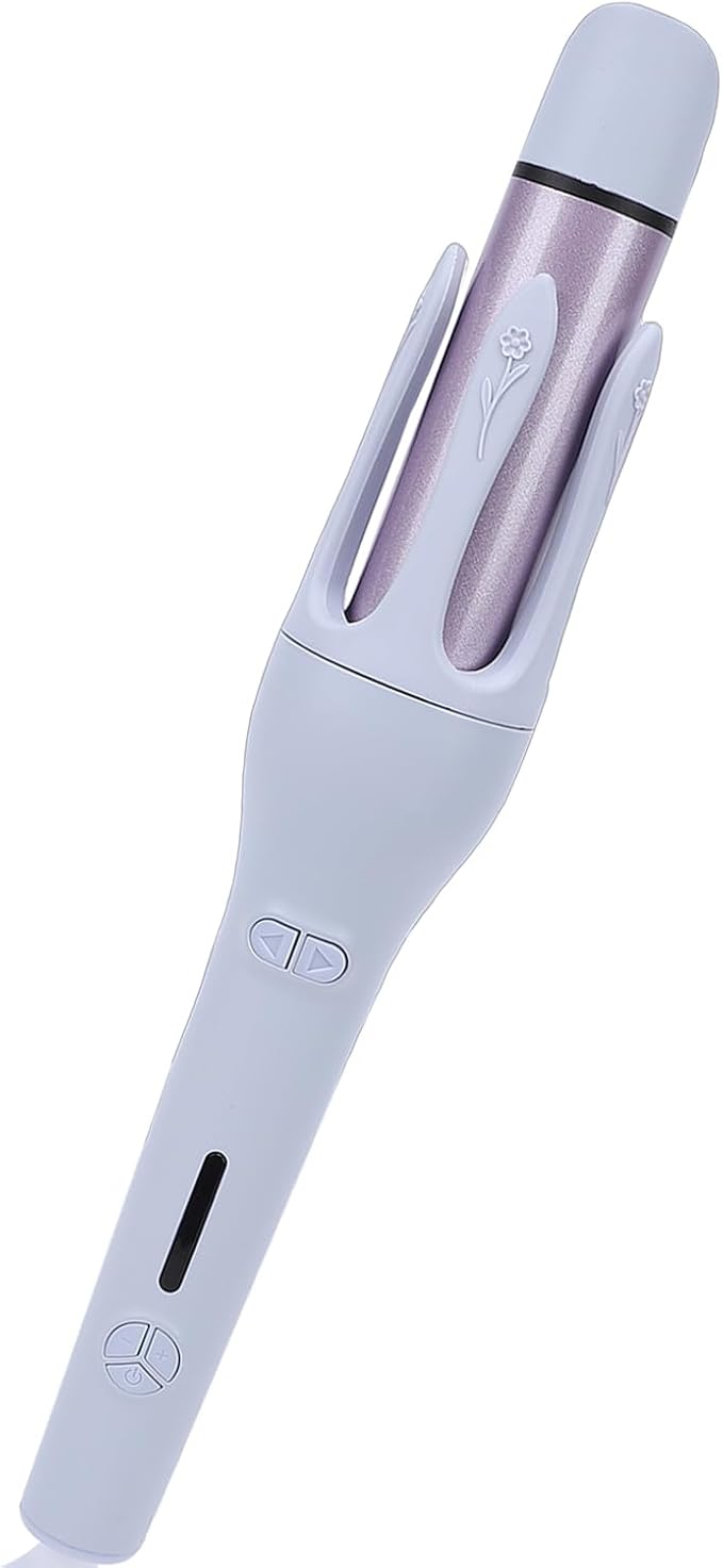 Yinhing 2 in 1 Flat Iron Hair Straightener and Curler 3 Temperature Settings 160 180 200 Rotating Power Cord with Comb 2 Clips and Gloves for All Hair Types Women (Purple)