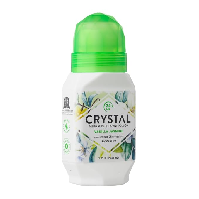Crystal Mineral Deodorant Roll-On Vanilla Jasmine 2.25 oz (Pack of 4)