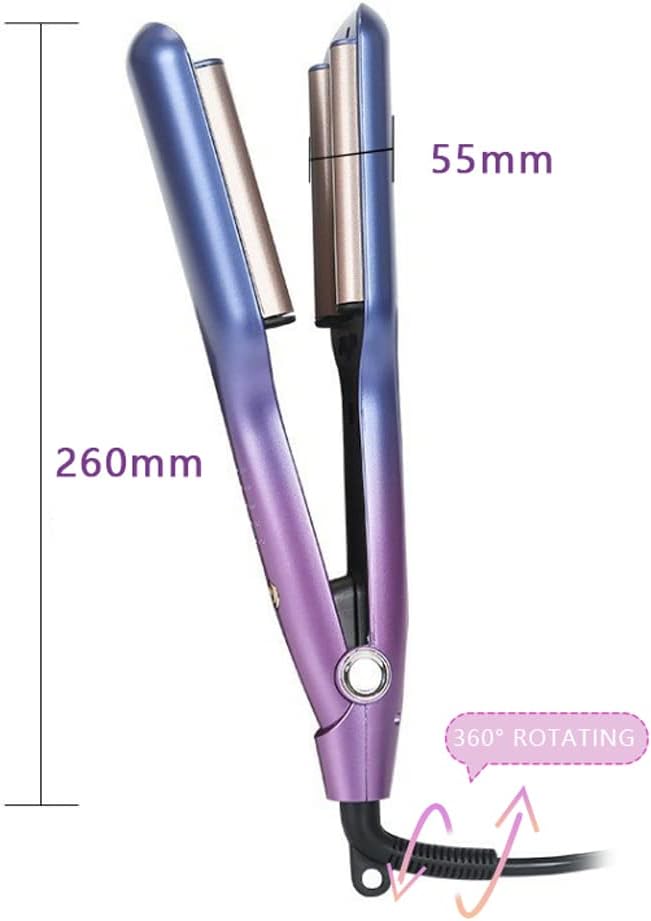 Hair Crimper Iron16mm 3 Barrel Hair WaverBeach Waves Curling Iron for Long &amp Short HairCeramic Hair Crimper with Adjustable TemperatureDual VoltageFast Heat