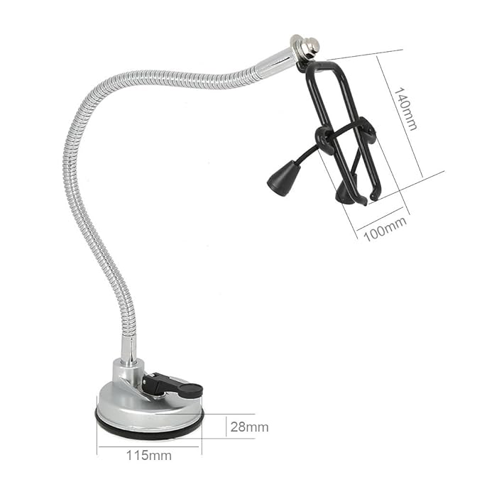 360 ° Freely Rotation Hair Dryer Handsfree Bracket with Sucker. Universal Stainless Hair Dryer Stand Holder for any hair dryer.