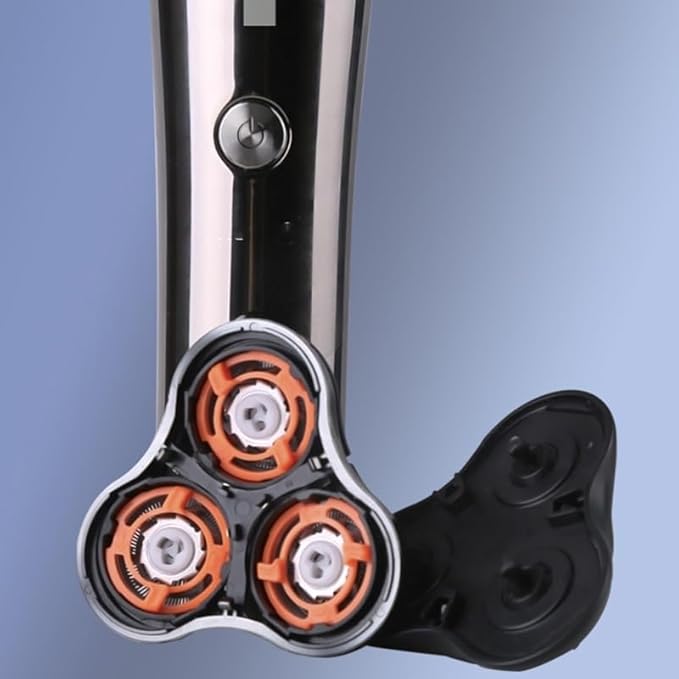Head Shavers for Bald Men Electric Shaver Men Rechargeable Rotary Floating Razor Beard Hair Trimmer LCD Display Shaving Machine Wet and Dry