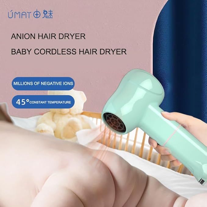 Mini Cordless USB Hair Dryer Gentle Air for Baby Body &amp Skin Prevents Diaper Rash Neck Eczema Baby Health Care 0-6 Years