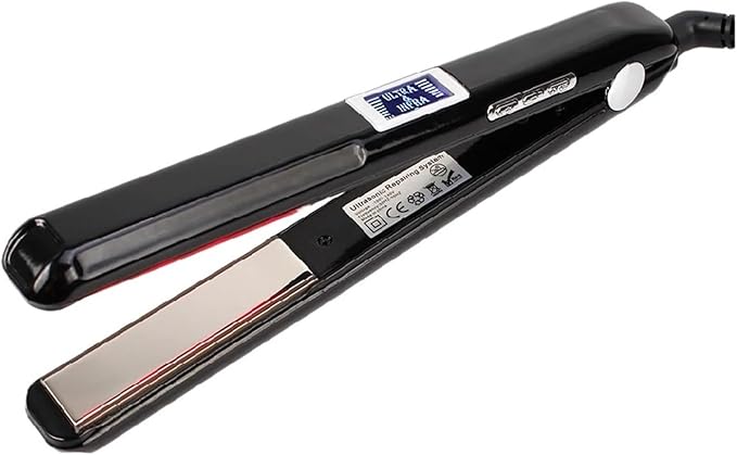 Straightening Wand Hair Flat Irons Ultrasonic Infrared Frizzy Recovers The Damaged Straightener Straightener(BlackEU)