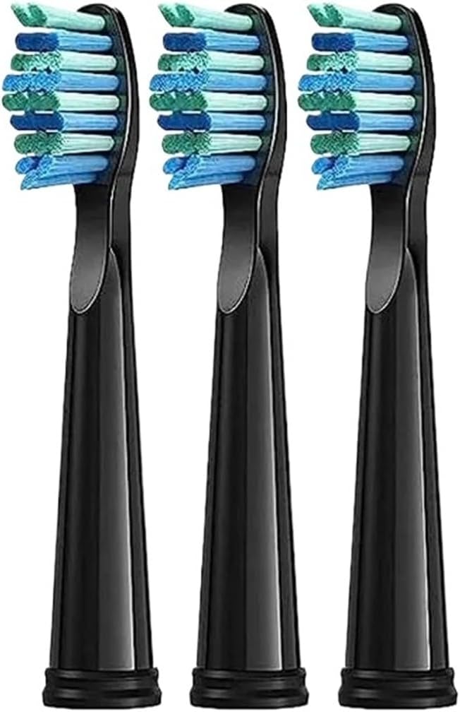 Replacement Toothbrush Heads Compatible for FW-507/508/551/515/917/959/2011FW-D1/D3/D7/D8 Electric(Black 3pcs)
