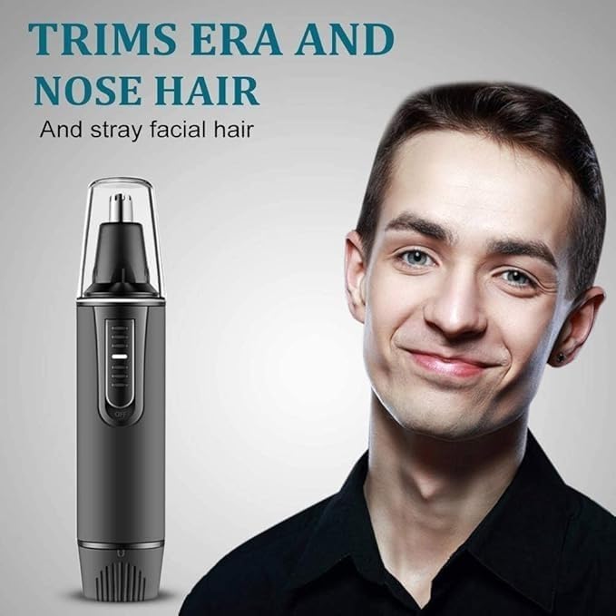 Nose Hair Trimmer-Professional Painless Ear and Nose Hair Trimmer for Men and Women Waterproof Dual Edge Blades for Easy Cleaning 3 in 1 Ear Nose Eyebrow and Facial Trimmer
