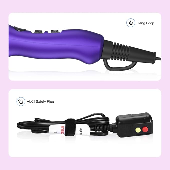 Purple Professional Light Weight Hair Dryer 1875W Tourmaline Ceramic Negative Ionic Blow Dryer with Diffuser &amp Concentrator &amp Comb