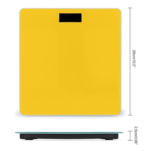 Milk Duck YellowScale for Body Weight with LCD High Precision Weighing Scales Fashion Sturdy Tempered Glass Weight Scales Easy-to-Read Digital Bathroom Scale for Daily 400lb