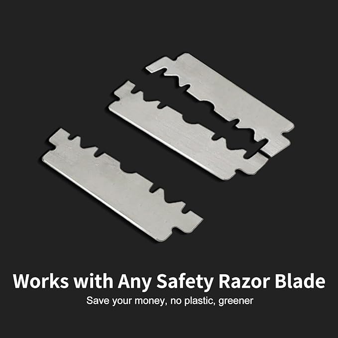 Safety Razor Set and 100 Double Edge Blades Golden