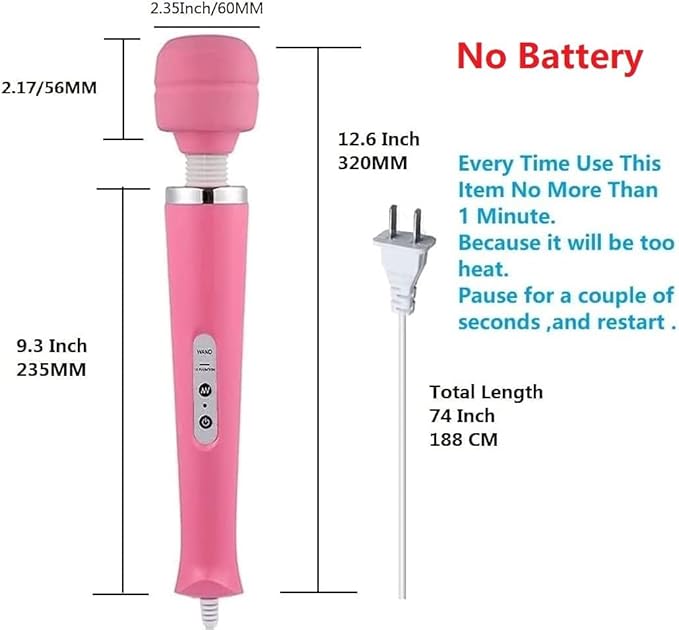 Power Handheld Electric Back Body Vibrating Massager for Woman Sport Recovery Muscle ACH Pain Shoulder Neck Leg Hand Foot Massagers Tool (Pink Big Massage and Black Mini Toy)