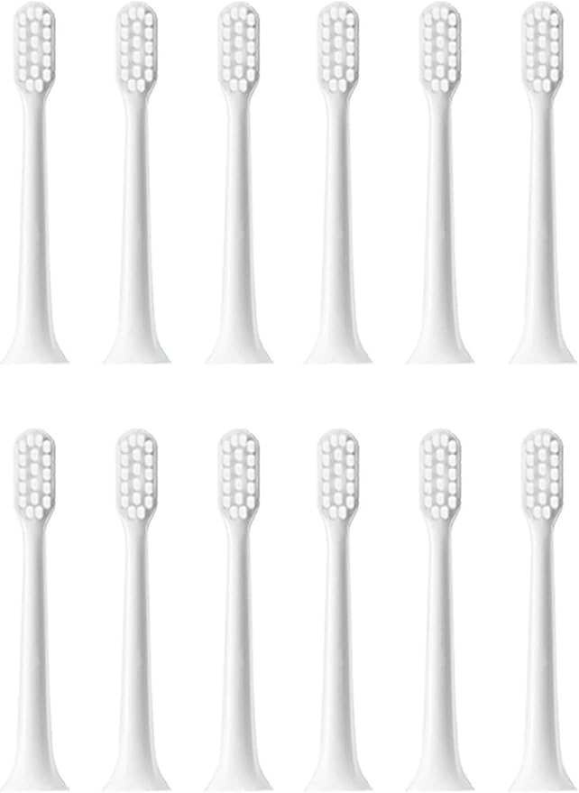 Replacement Toothbrush Head for Compatible for T200 T200C MES606 Sonic Electric Accessories Soft Bristles Nozzles(12pcs)
