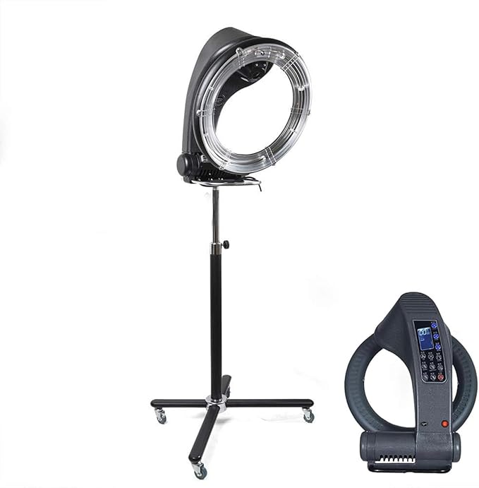 Professional Salon Standing Hair Dryer Orbiting Hair Dryer 1200W Timer Adjustable Temperature Color Treatment Hair Processor Perm Semicolor Styling MachineHair SteamerVertical