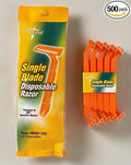 Medline Disposable Facial Razors with Single Blade Blue Pack of 500