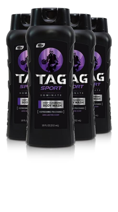 TAG Sport Body Wash 18 Oz Dominate (Pack of 4)