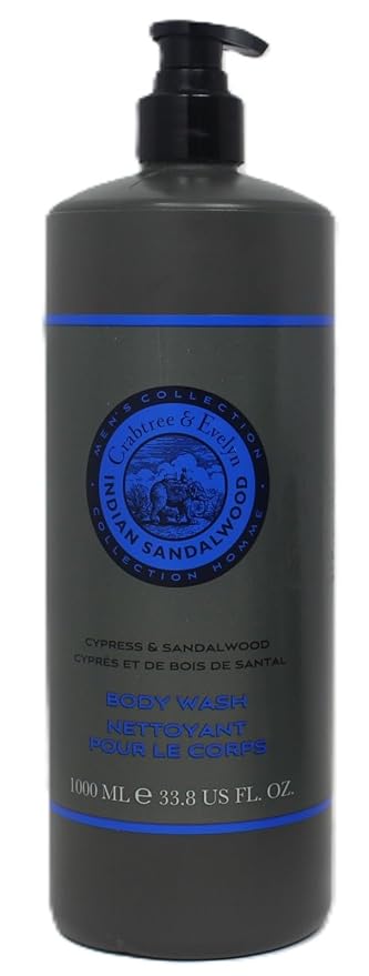 Crabtree &amp Evelyn INDIAN SANDALWOOD Body Wash 33.8 fl oz / 1000 mL