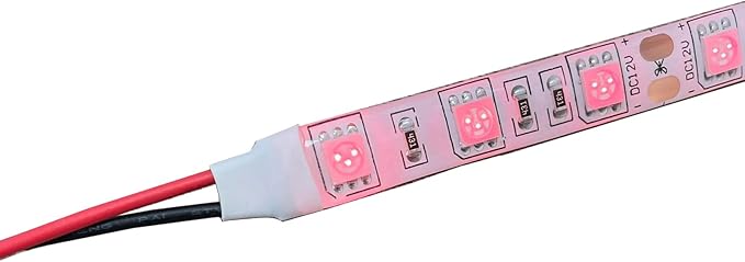 Near Infrared Light 660nm-670nm 12V Flexible IR LED Strip Light 5050-300LEDs for NIR Red Light Therapy Lamps 16.4FT-Non Waterproof
