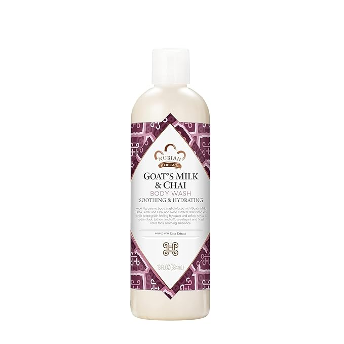 Nubian Heritage: Goat's Milk &amp Chai Body Wash 13 Oz (3 Pack)