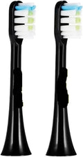 Electric Toothbrush Head Replacement Parts X1 X3 X3U X5 Sonic(Black 2 pcs)