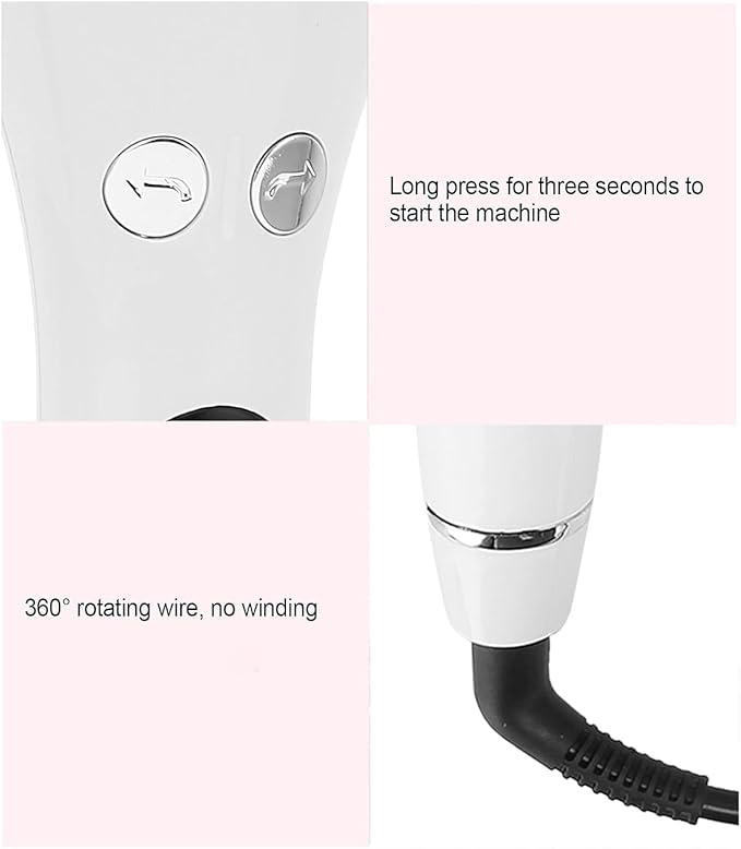 Spin N Curl Curling Iron for Healthy &amp Shiny Effortless Curls &amp Waves Provides Preset Temperature Settings for Each Hair Texture