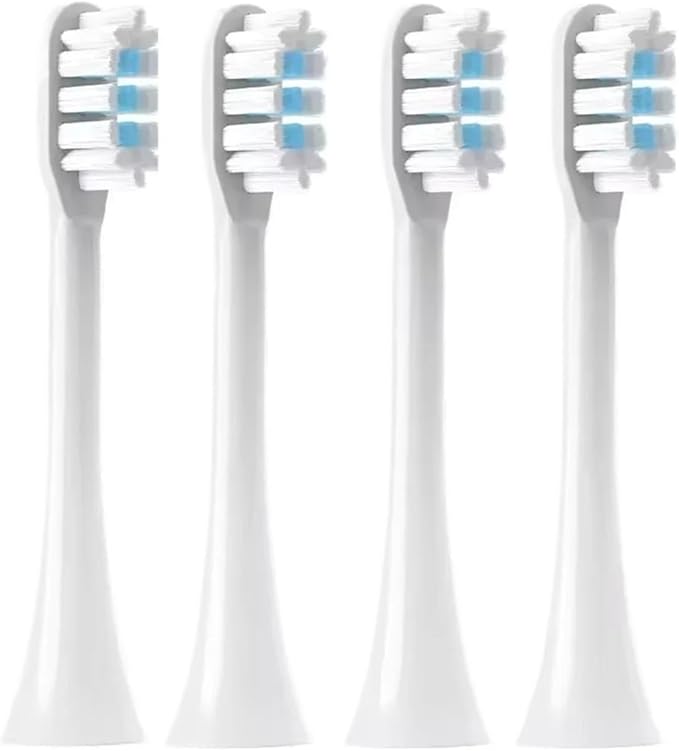 8pcs Toothbrushes Head Compatible for T301/T302/T501/MES605/MES608/MES607(8PCS White)