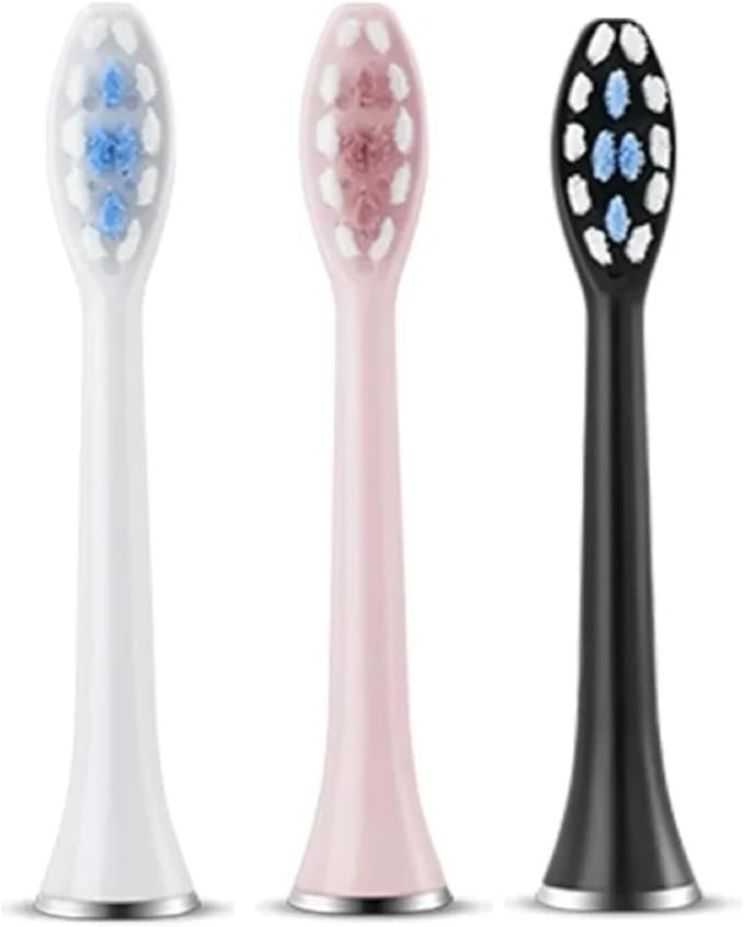 Compatible for SUBORT Bair Replacement Toothbrush Heads - Fits S7/X7/X7S/X11/X11S Nozzles Bristles Accessories(8pcs Black)