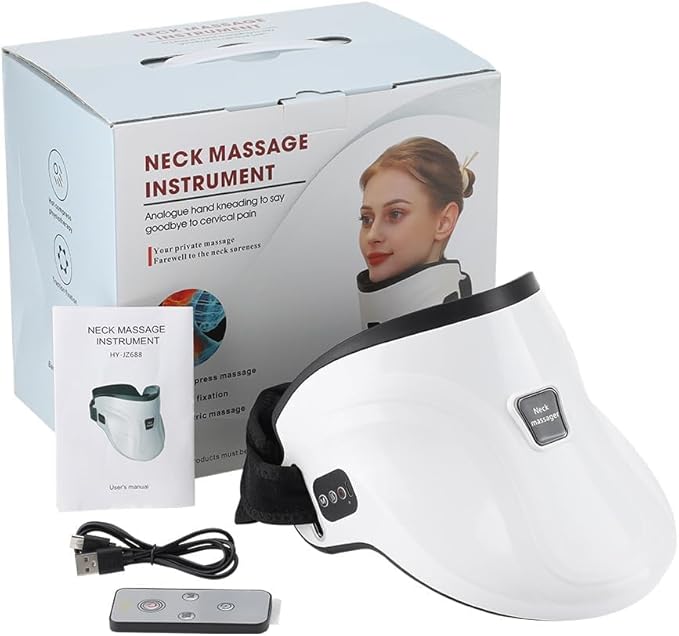 USB Electric Neck Traction Vibration Hot Timing Corrector Massager Neck Cervical Neck Massage Spine Alignment Massager