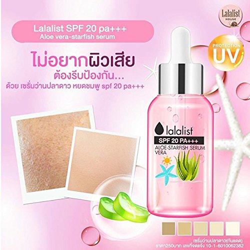 NEW Lalalist SPF 20 PA+++ Aloe Vera -Starfish Serum UV Protection 25 ml by Angun Gift Shop