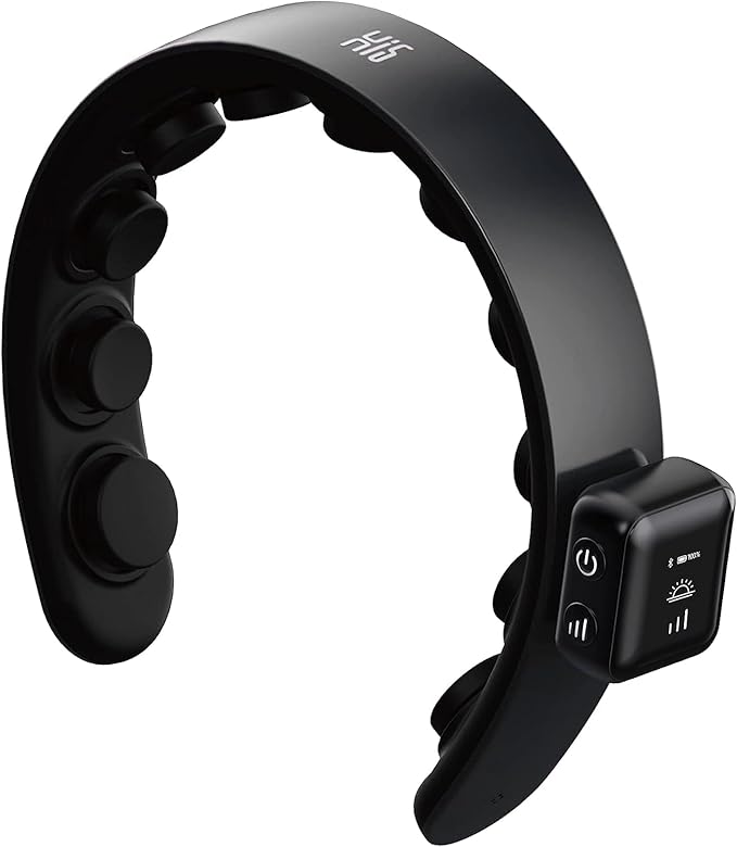 Master Massage H1 Fashion Hairband Head Massager - Slim &amp Lightweight 11 Vibrating Heads 5 Modes 3 Intensities from Gentle Fingers to Acupressure (Deluxe Black)