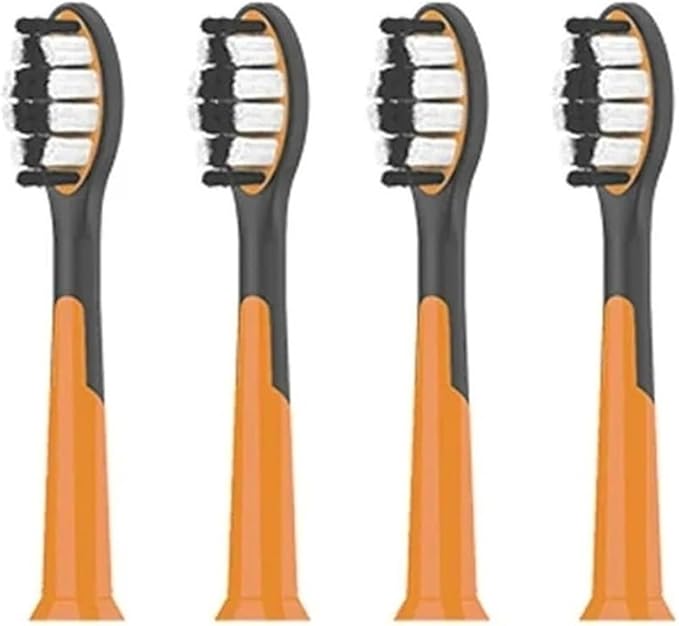 CompatibleReplacement Toothbrush Heads for SUBORT S9 P5 Sonic Electric Accessories Brush(4PCS Black)