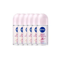 NIVEA Anti-Perspirant Deodorant Roll-On Pearl &amp Beauty 50ml – Long-Lasting Freshness Smooth Skin 48H Sweat &amp Odor Protection Gentle Formula with Pearl Extract Alcohol-Free Deodorant 6-Pac