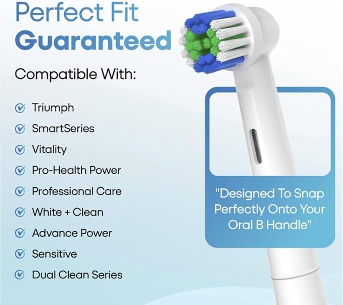 Replacement Toothbrush Heads for Oral-B Braun - 12 Pack Electric Toothbrush Head Refills Compatible with Pro 500/1000/3000/5000/7000 Vitality Triumph