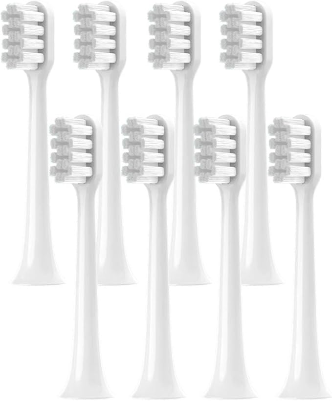 8 PCS Replacement Toothbrushes Head ForCompatible for XIAOMI MIJIA T200 White Deep Cleaning Electric Toothbrush Nozzles Soft Bristle