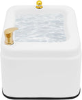 Acrylic Massage Foot Bath Portable Foot Spa Tub with Practical Hand Shower + 4 Wheels Bottom Raised Massage Point &amp Adjustable Hot and Cold Water for Salons Homes. (Style 1)