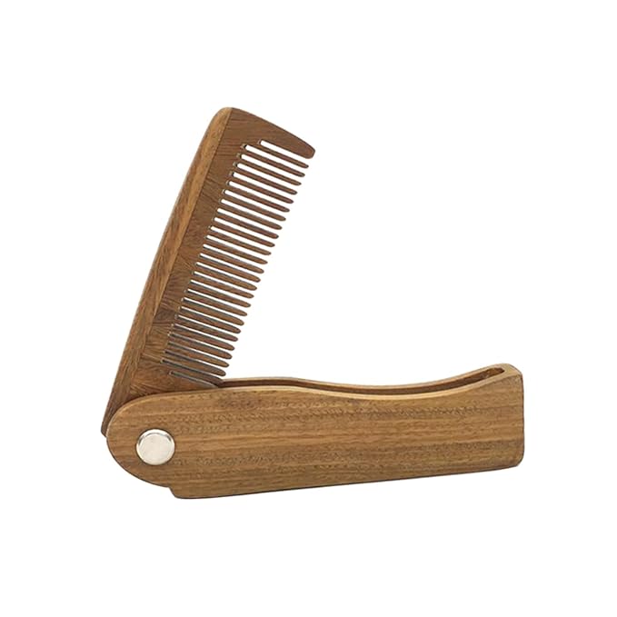 3pcs Mini Travel Comb Natural Verawood Beard Brush Hair Comb Fine Toothed for Men Women Boys and Girls Portable Hair Care Tool Gentle Scalp Massage Scratch Stylish