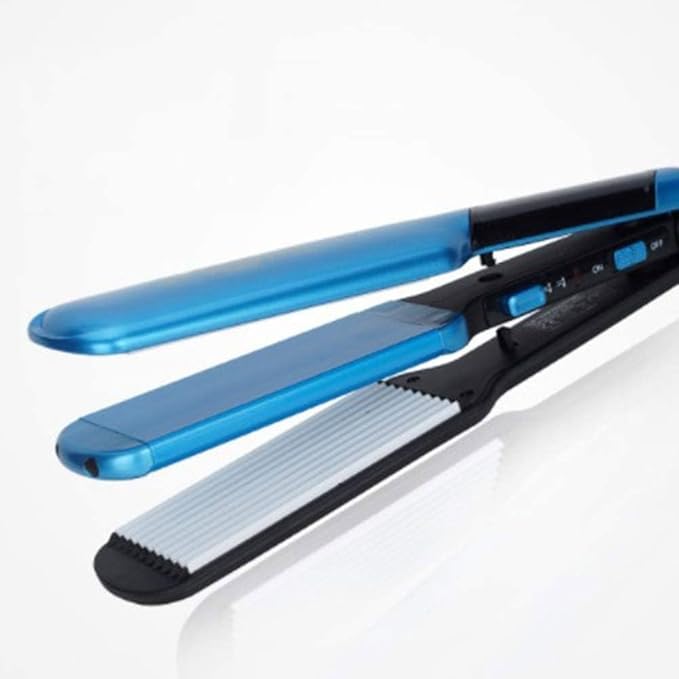 Hair Curler- Hair Straightener Plated Curler Hair Flat Iron Salon Steam Styler Straightening Flat Iron Hair Styling Tool